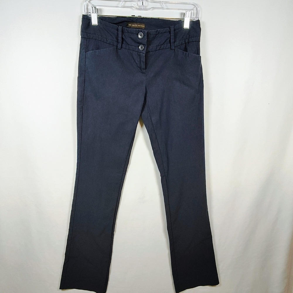 The Limited Exact Stretch Navy Blue Dress Pants Straight Leg Women's Size 2R